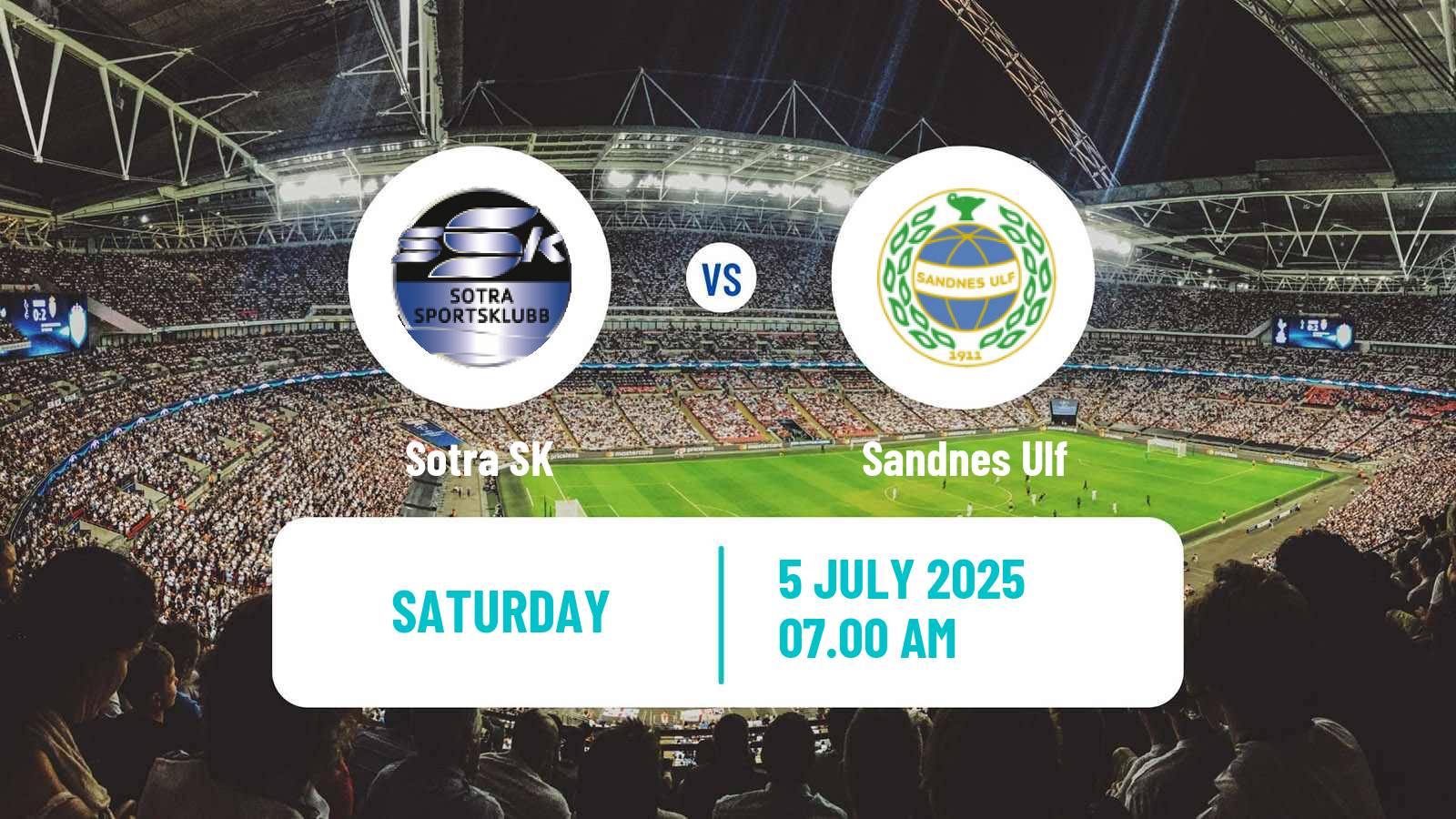 Soccer Norwegian Division 2 - Group 1 Sotra - Sandnes Ulf
