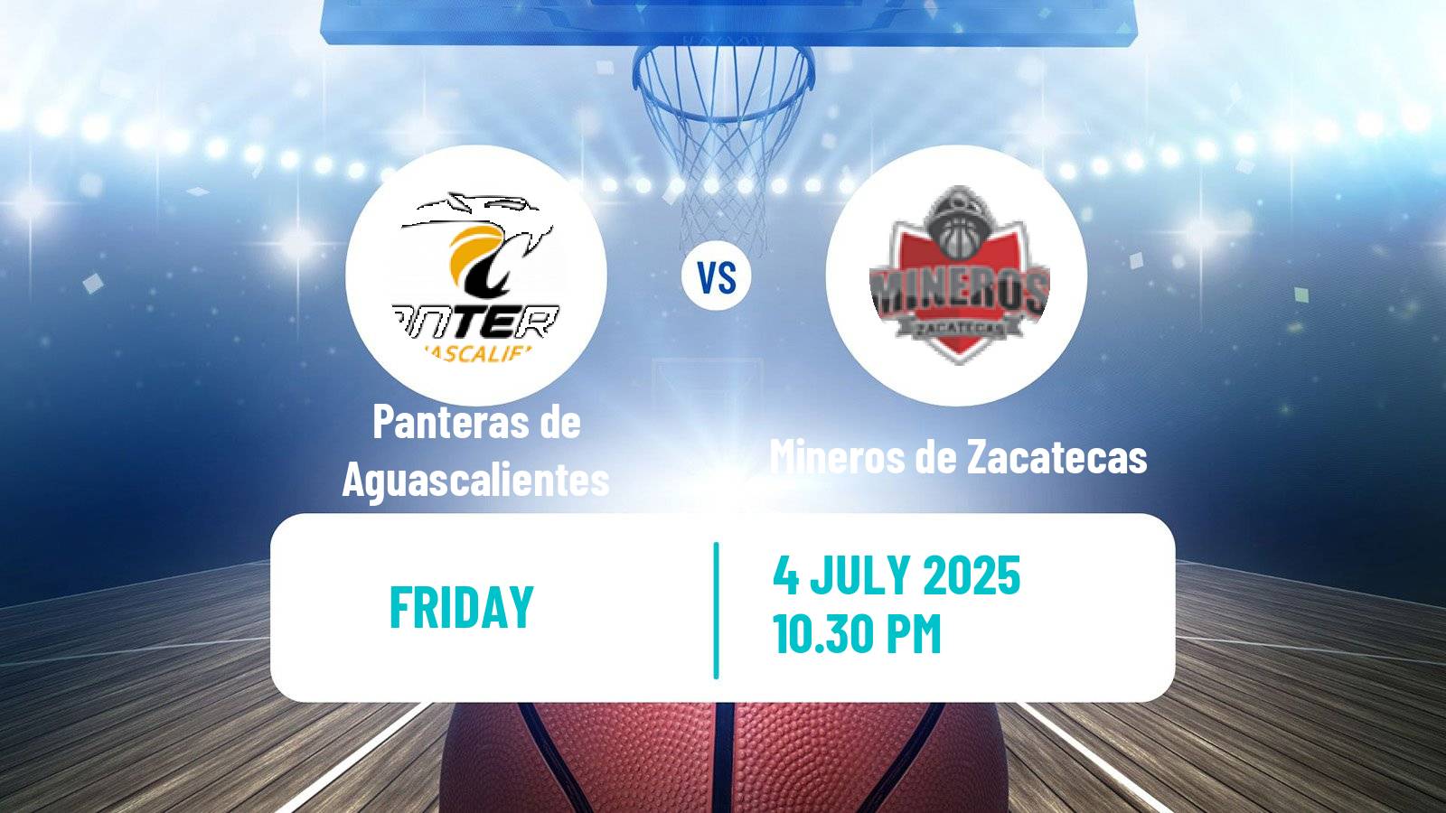 Basketball Mexican LNBP Panteras de Aguascalientes - Mineros de Zacatecas