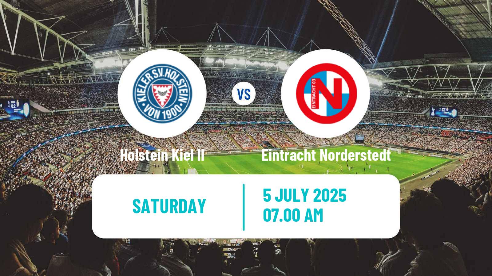 Soccer Club Friendly Holstein Kiel II - Eintracht Norderstedt