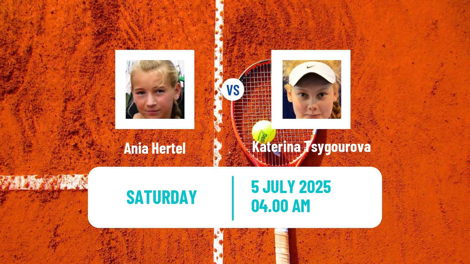 Tennis ITF W15 Mogyorod Women Ania Hertel - Katerina Tsygourova