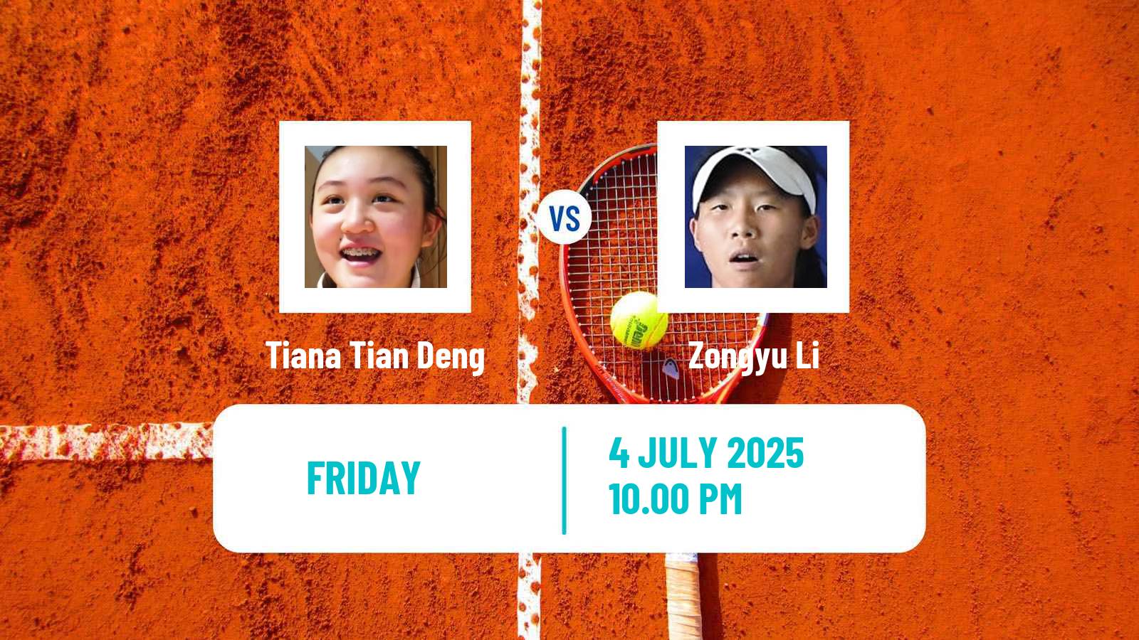 Tennis ITF W15 Maanshan 8 Women Tiana Tian Deng - Zongyu Li