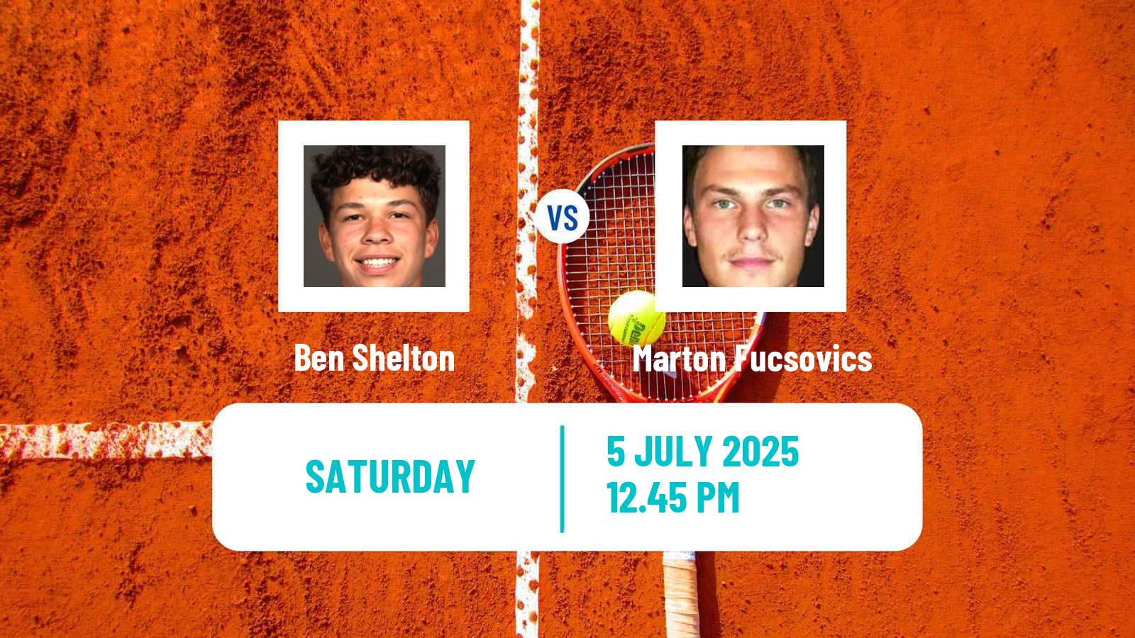 Tennis ATP Wimbledon Ben Shelton - Marton Fucsovics