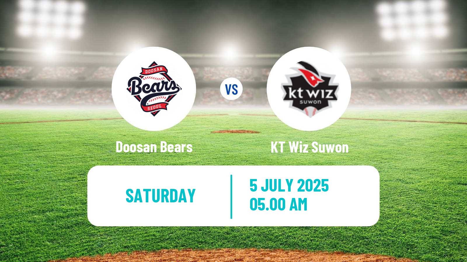 Baseball KBO Doosan Bears - KT Wiz Suwon