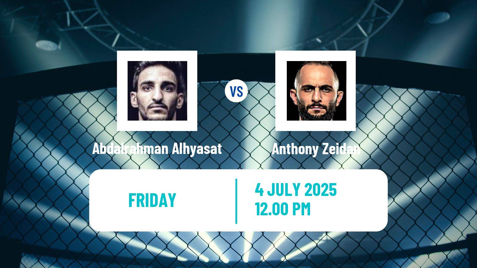 MMA Lightweight Pfl Mena Men Abdalrahman Alhyasat - Anthony Zeidan