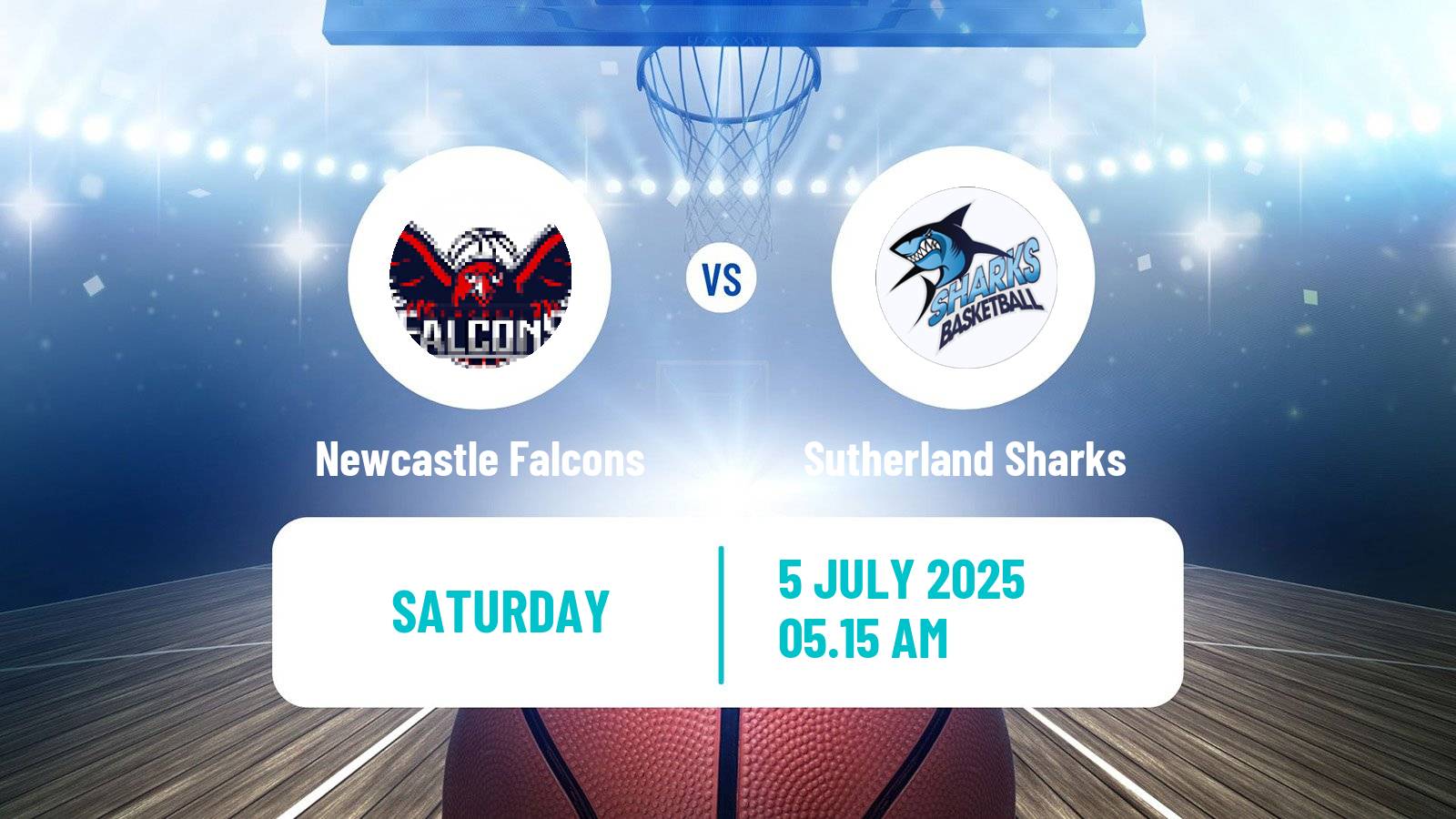 Basketball Australian NBL1 East Newcastle Falcons - Sutherland Sharks