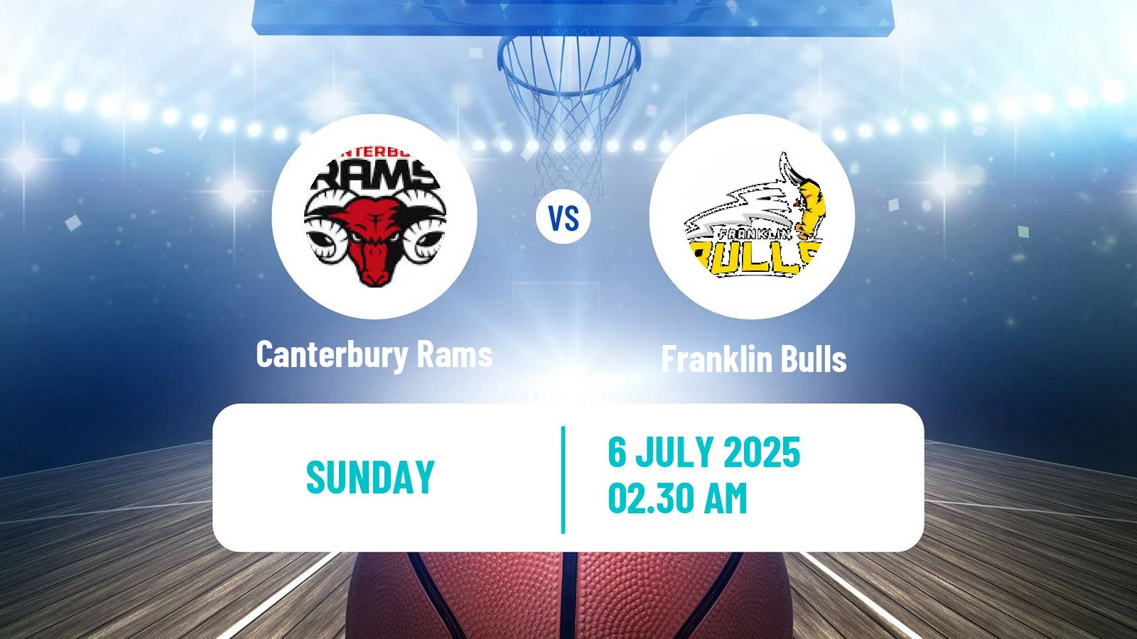 Basketball New Zealand NBL Canterbury Rams - Franklin Bulls