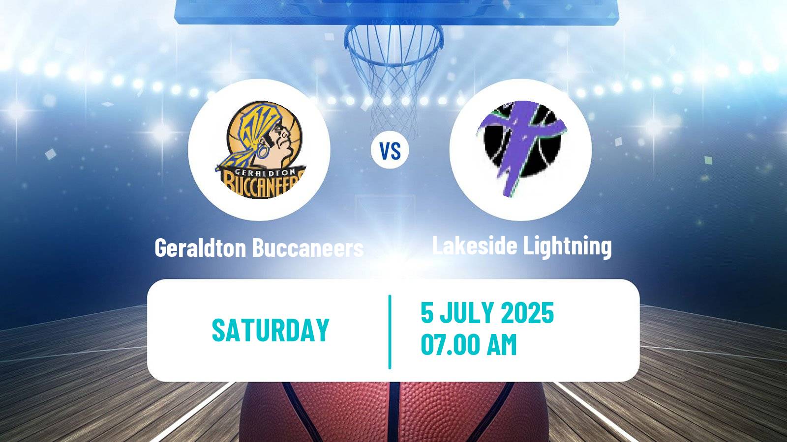 Basketball Australian NBL1 West Geraldton Buccaneers - Lakeside Lightning