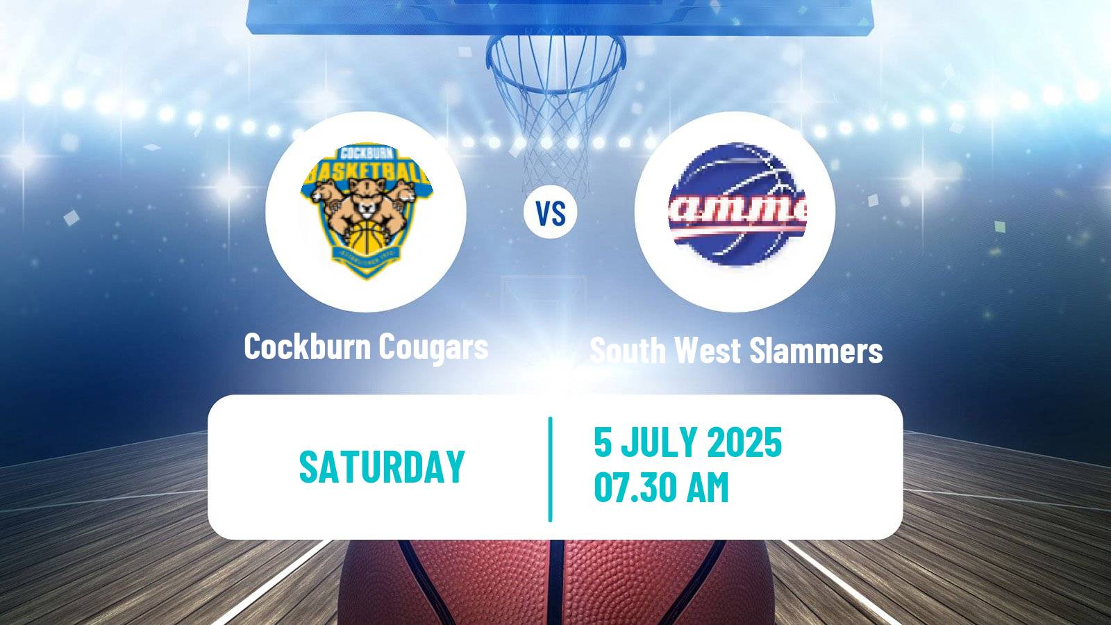Basketball Australian NBL1 West Cockburn Cougars - South West Slammers