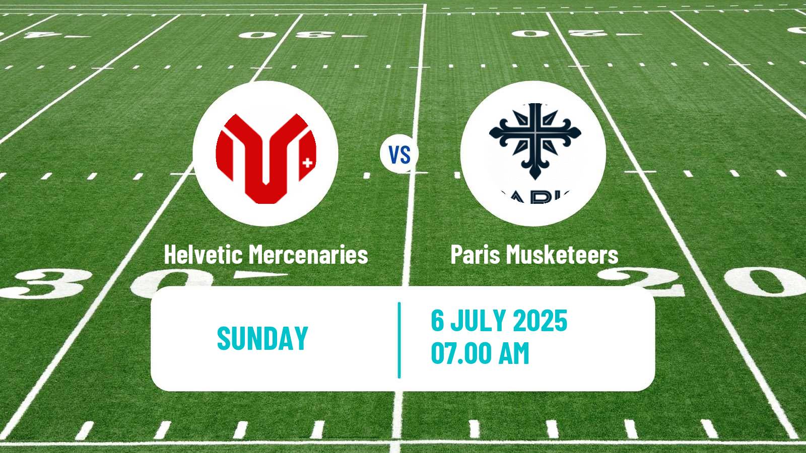 American football European League of American Football Helvetic Mercenaries - Paris Musketeers