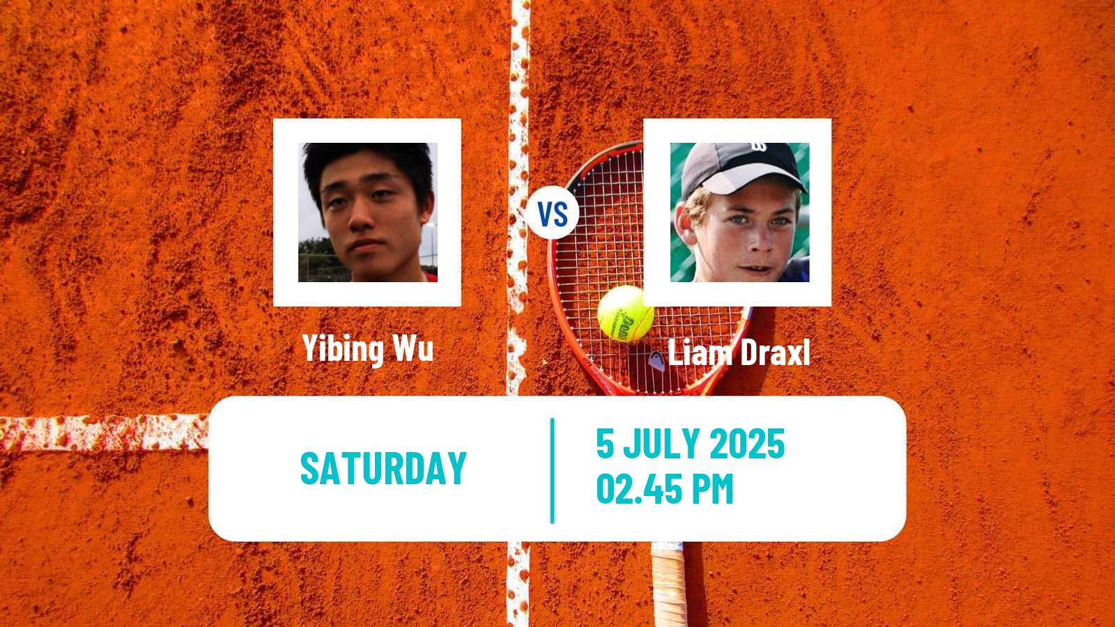 Tennis Cary Challenger Men Yibing Wu - Liam Draxl