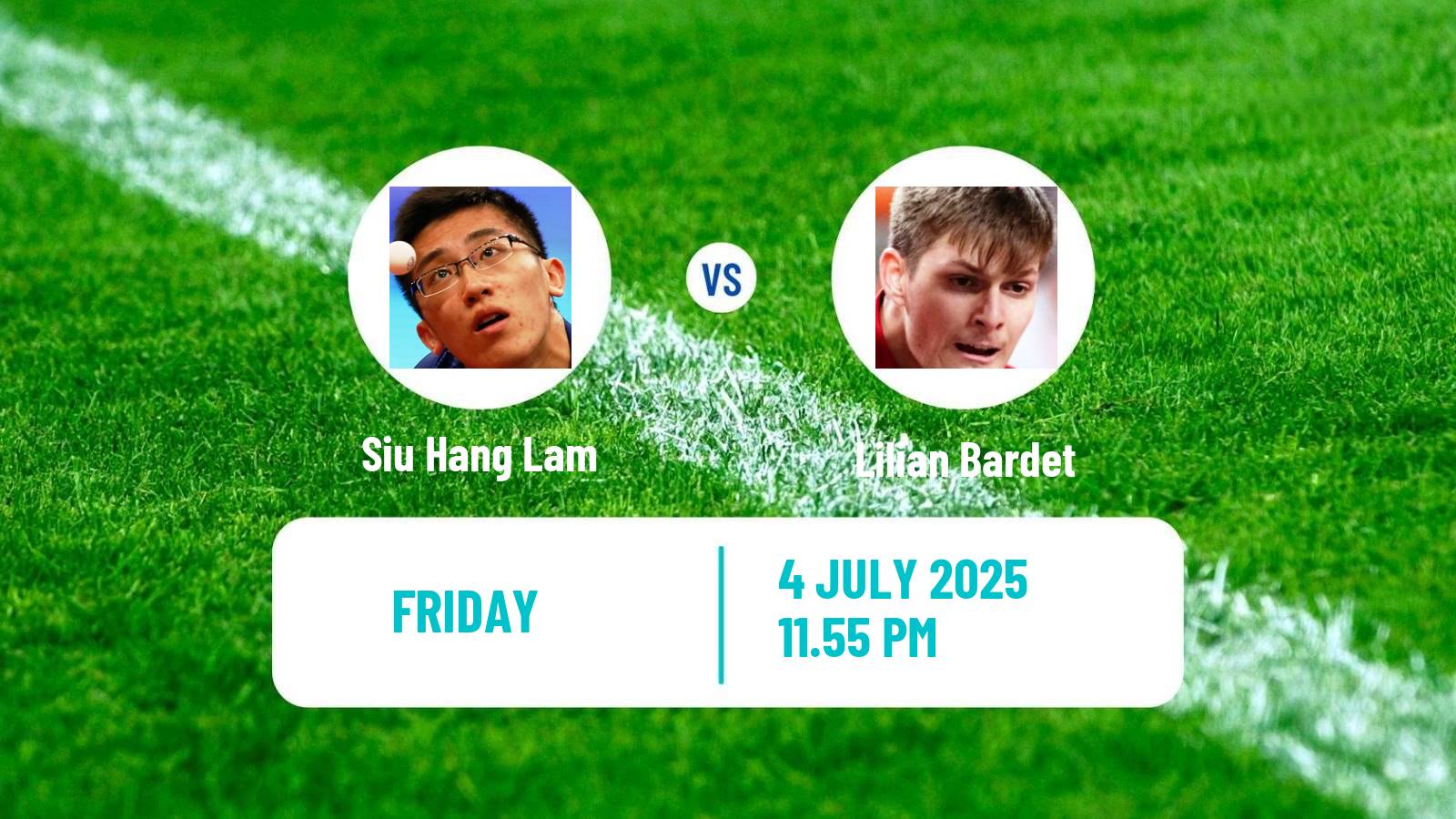 Table tennis United States Smash Men Siu Hang Lam - Lilian Bardet