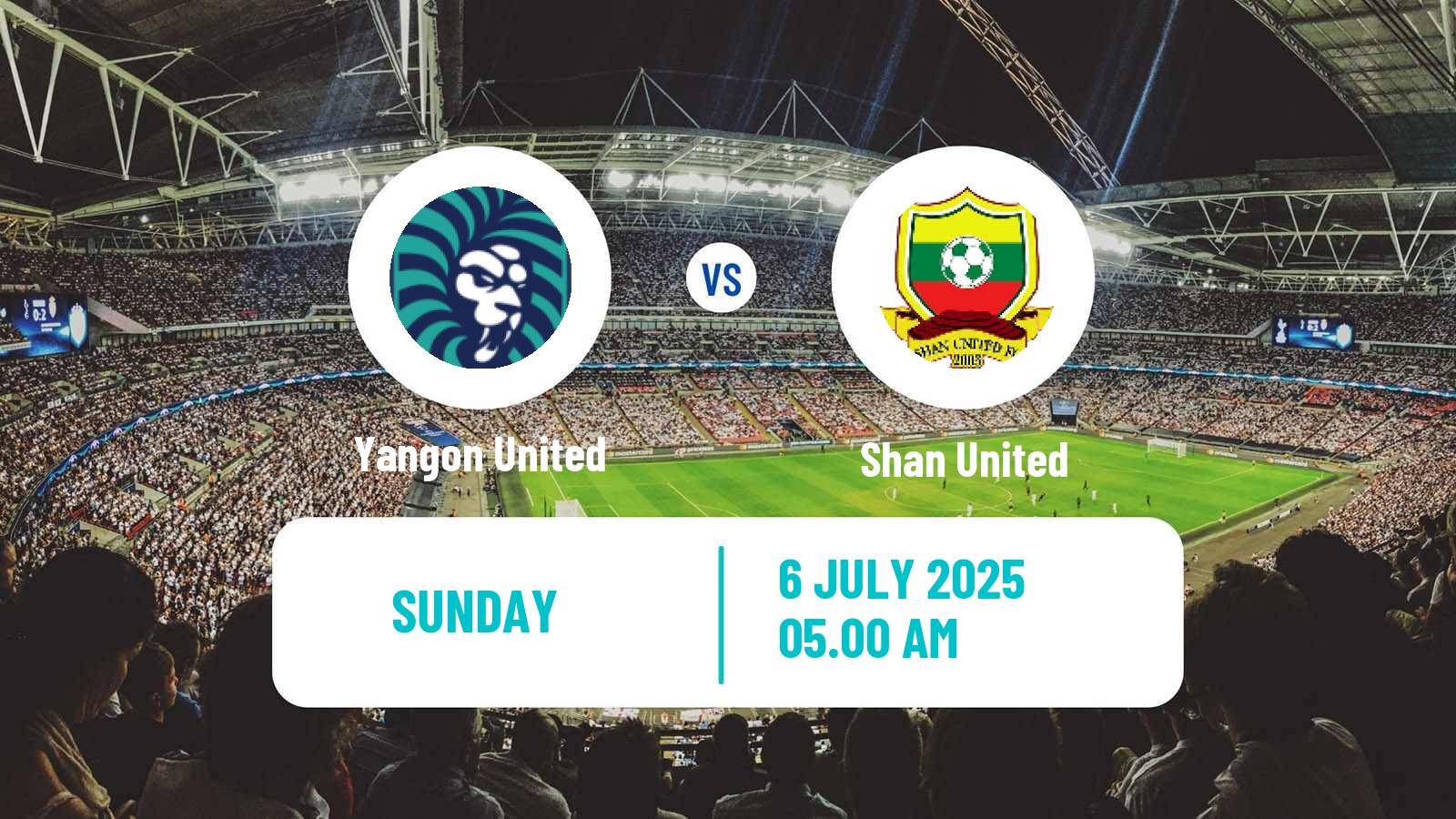 Soccer Myanmar MNL League Cup Yangon United - Shan United