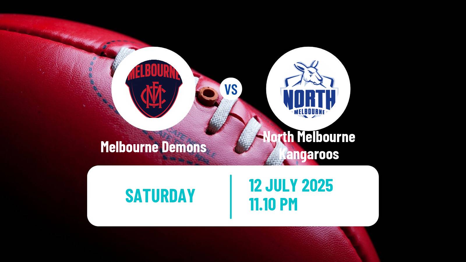 Aussie rules AFL Melbourne Demons - North Melbourne Kangaroos
