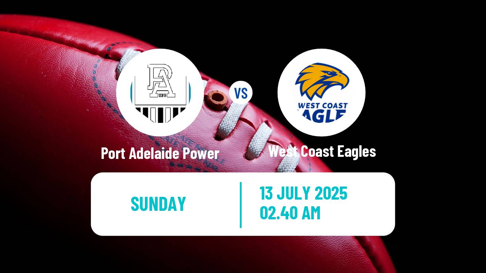 Aussie rules AFL Port Adelaide Power - West Coast Eagles