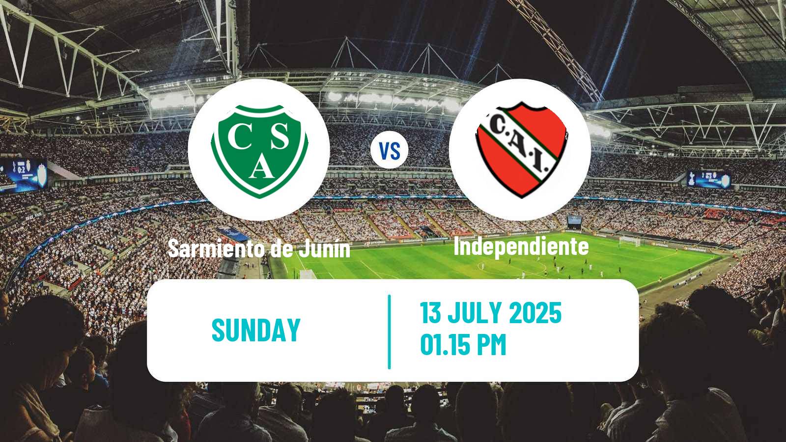Football Argentinian Liga Profesional Sarmiento de Junín - Independiente