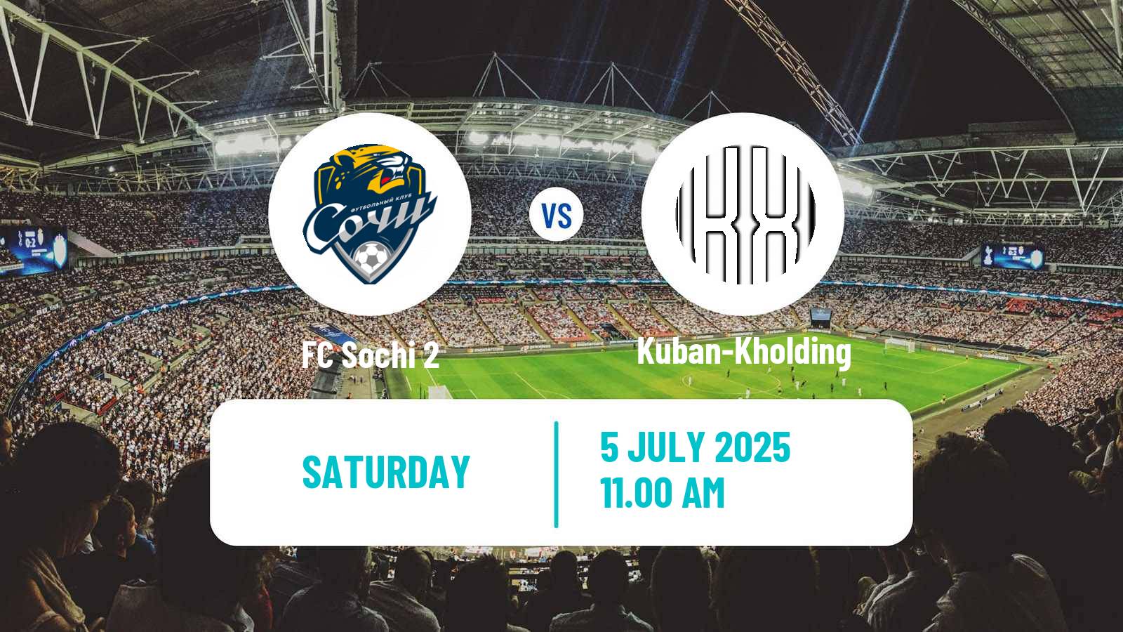 Football FNL 2 Division B Group 1 Sochi 2 - Kuban-Kholding