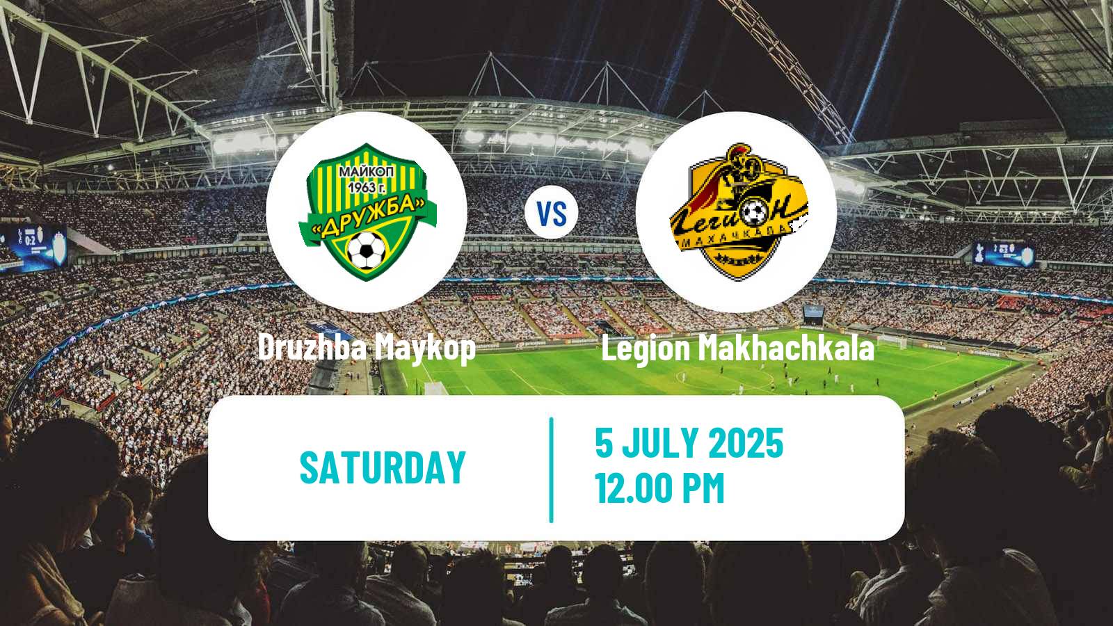 Soccer FNL 2 Division B Group 1 Druzhba Maykop - Legion Makhachkala