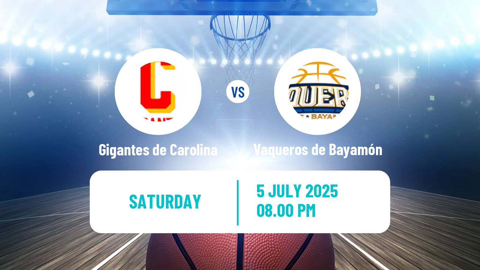Basketball Puerto Rican BSN Gigantes de Carolina - Vaqueros de Bayamón
