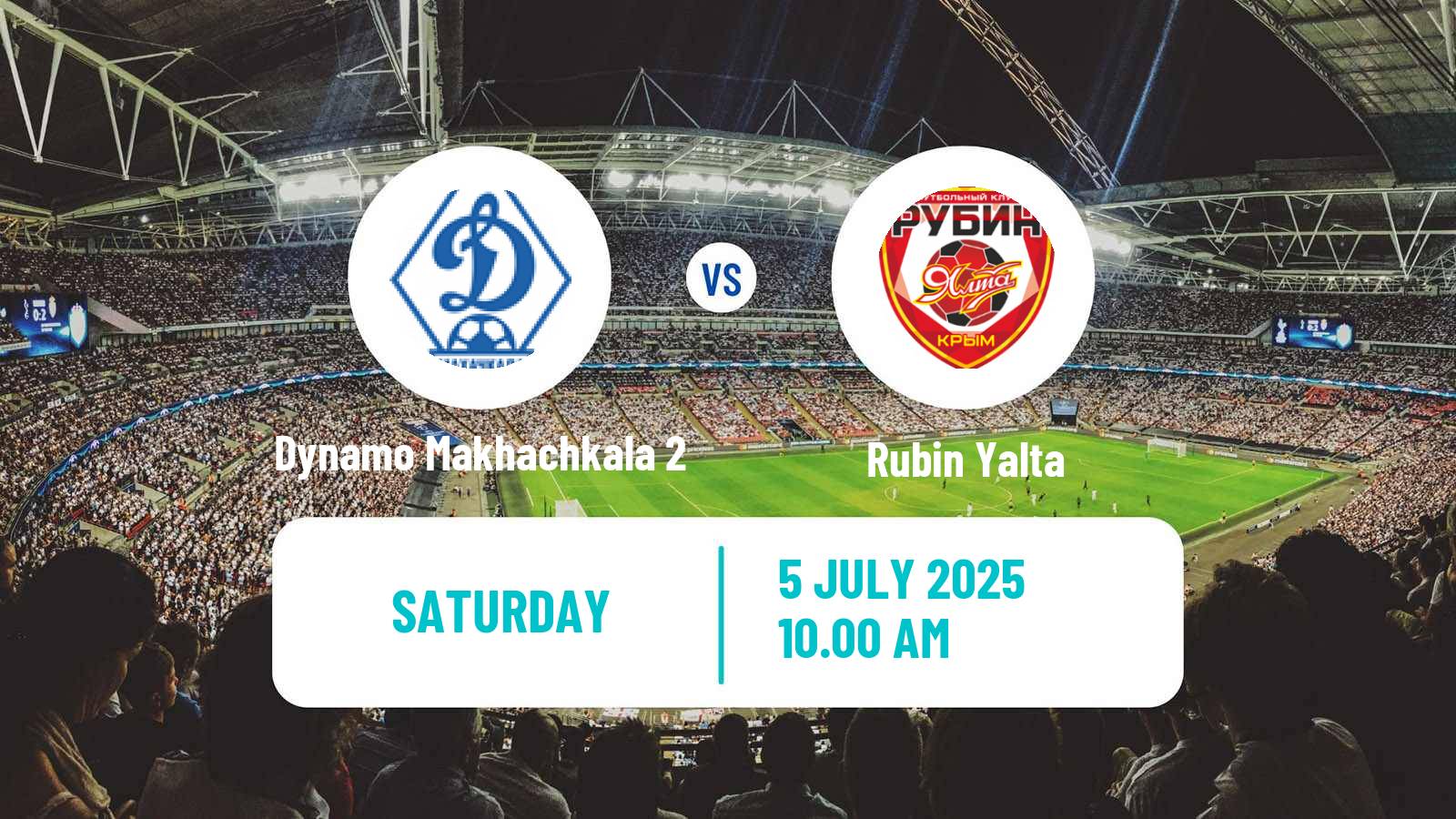 Soccer FNL 2 Division B Group 1 Dynamo Makhachkala 2 - Rubin Yalta
