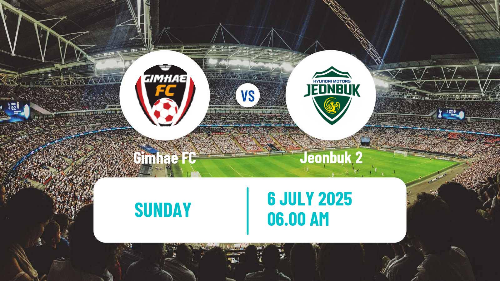Football South Korean K3 League Gimhae - Jeonbuk 2