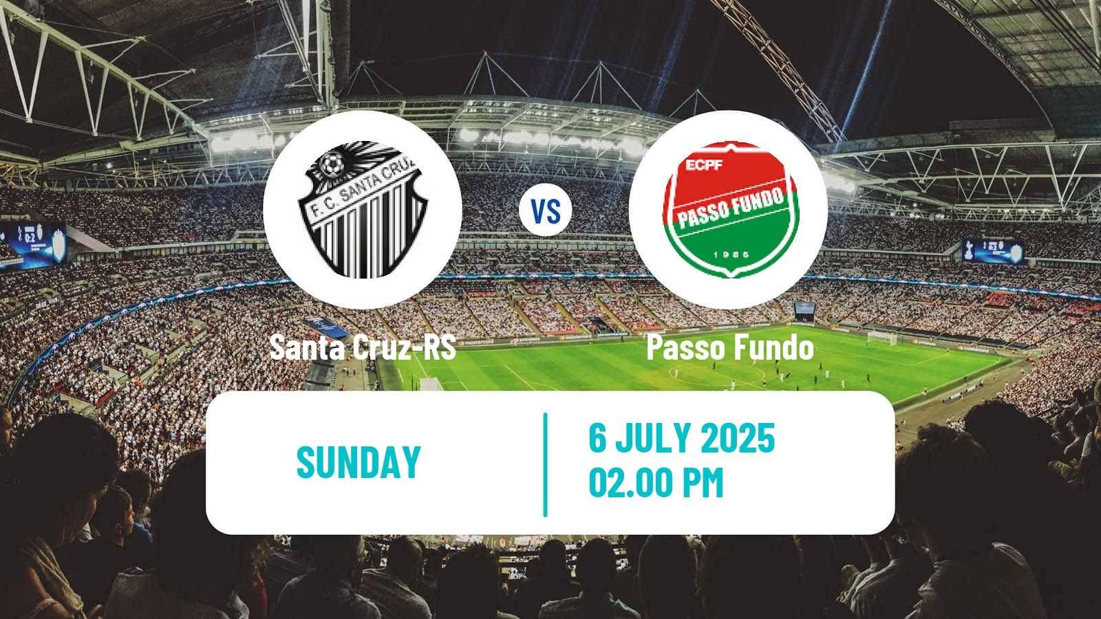 Soccer Brazilian Campeonato Gaucho 2 Santa Cruz-RS - Passo Fundo