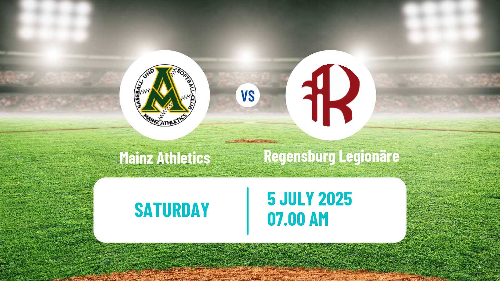 Baseball German Bundesliga South Baseball Mainz Athletics - Regensburg Legionäre