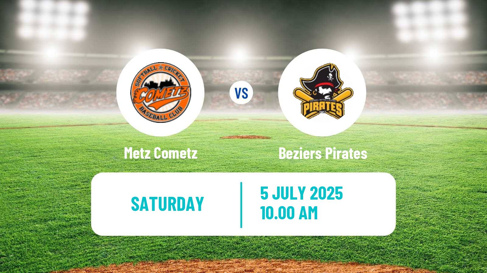 Baseball French Division 1 Baseball Metz Cometz - Beziers Pirates