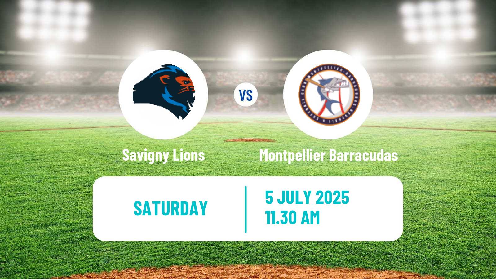 Baseball French Division 1 Baseball Savigny Lions - Montpellier Barracudas