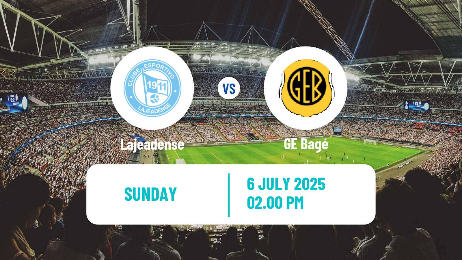 Football Brazilian Campeonato Gaucho 2 Lajeadense - GE Bagé