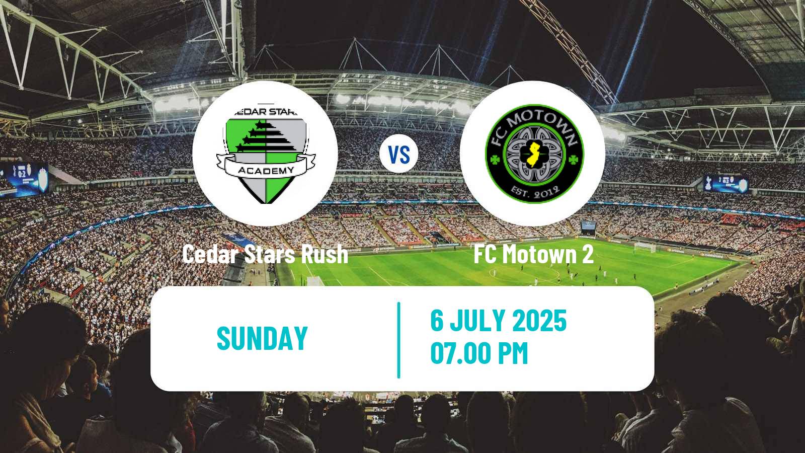 Soccer USL League Two Cedar Stars Rush - Motown 2