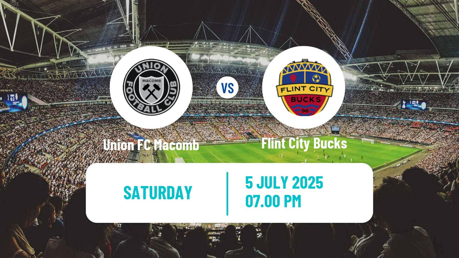 Soccer USL League Two Union FC Macomb - Flint City Bucks