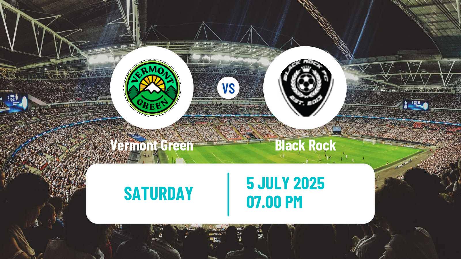 Soccer USL League Two Vermont Green - Black Rock