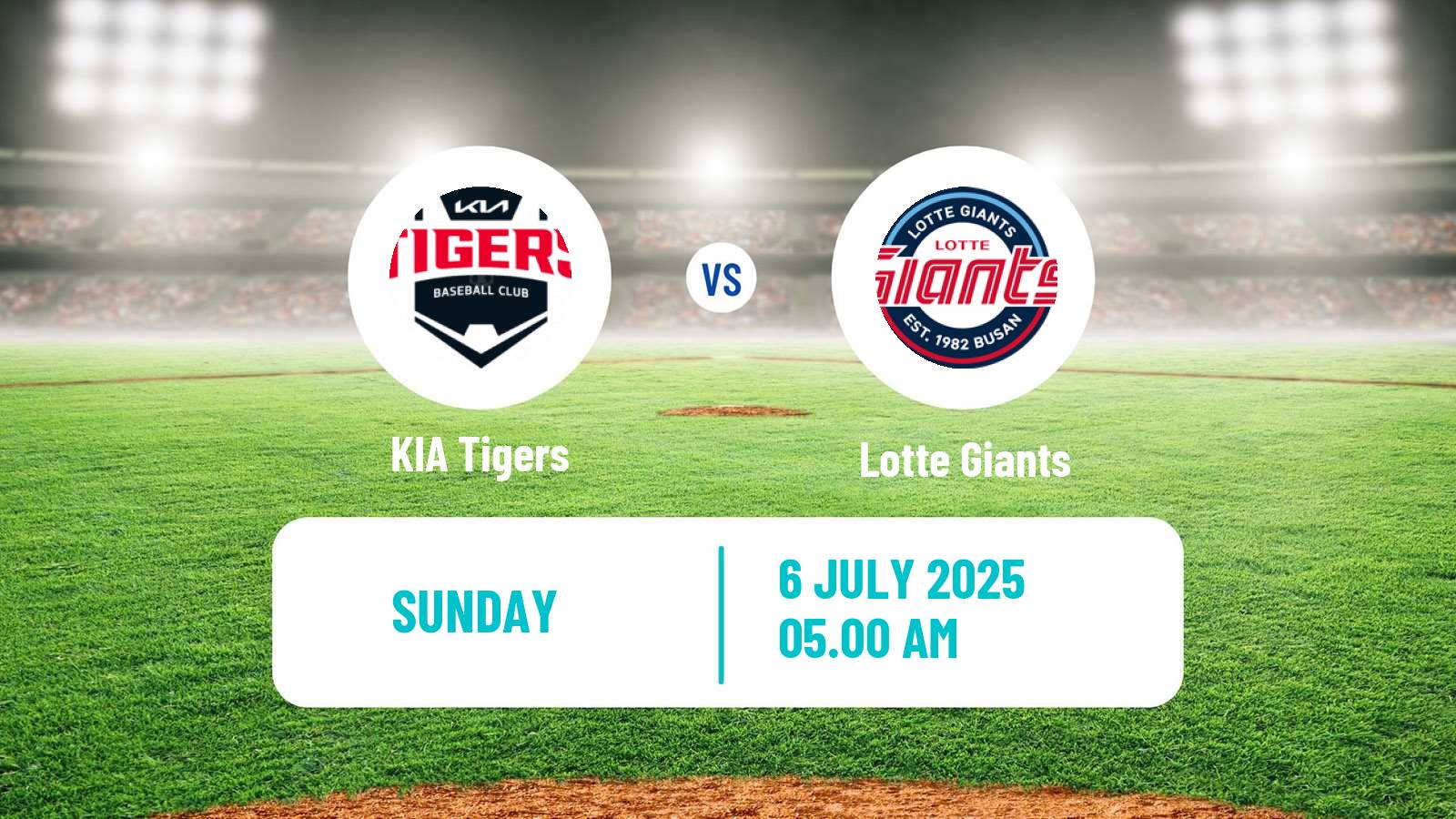 Baseball KBO KIA Tigers - Lotte Giants