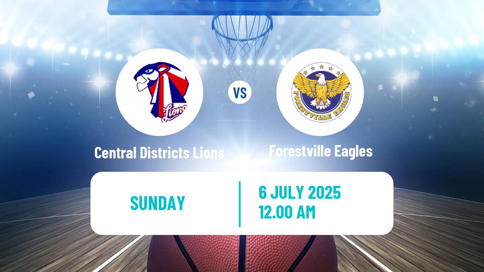 Basketball Australian NBL1 Central Women Central Districts Lions - Forestville Eagles