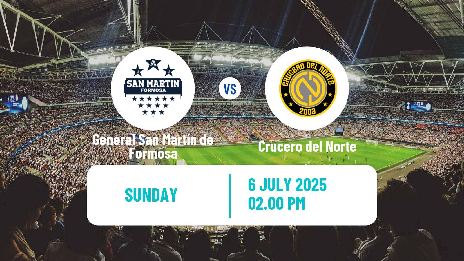 Soccer Argentinian Torneo Federal General San Martín de Formosa - Crucero del Norte