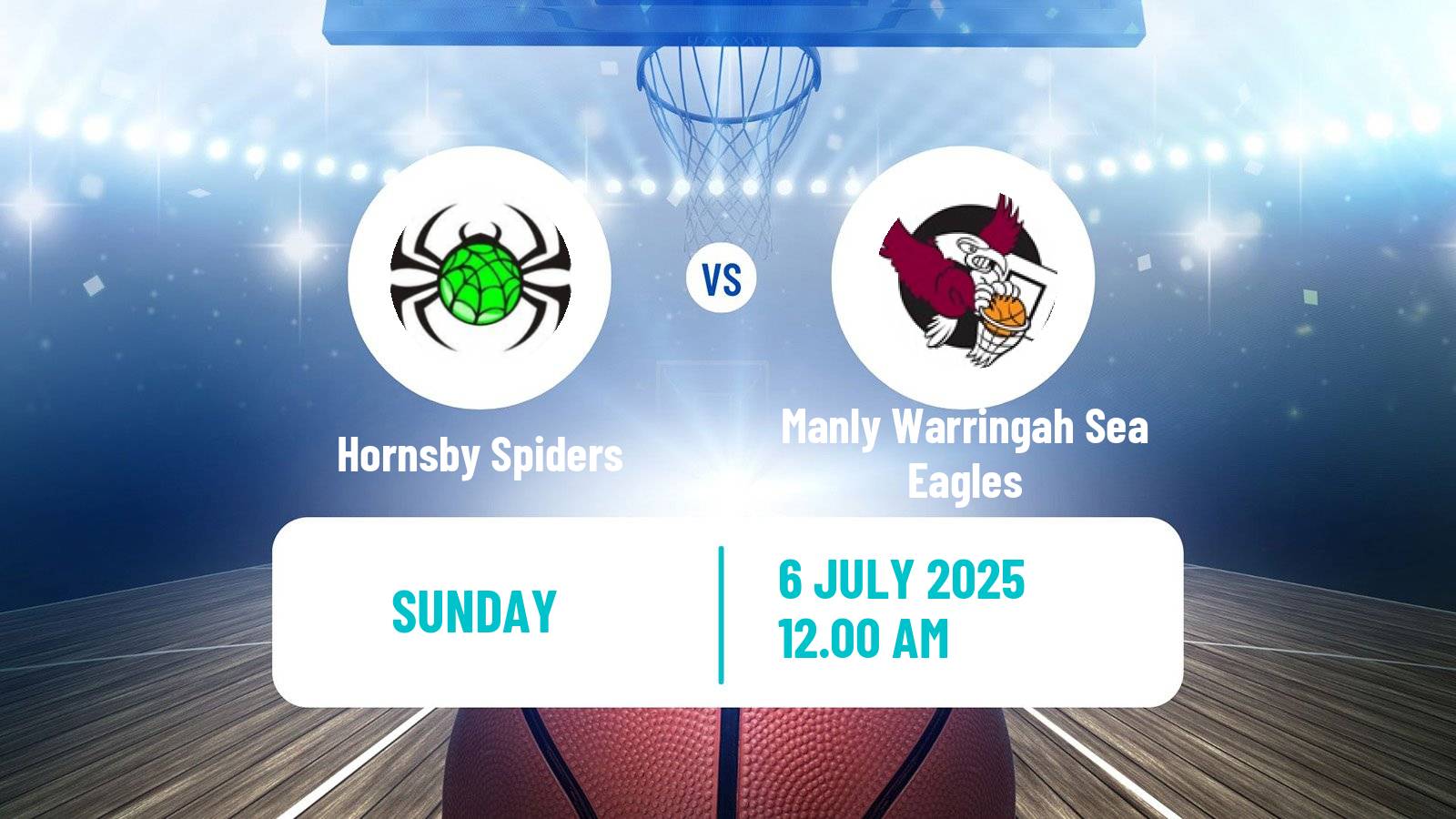 Basketball Australian NBL1 East Hornsby Spiders - Manly Warringah Sea Eagles