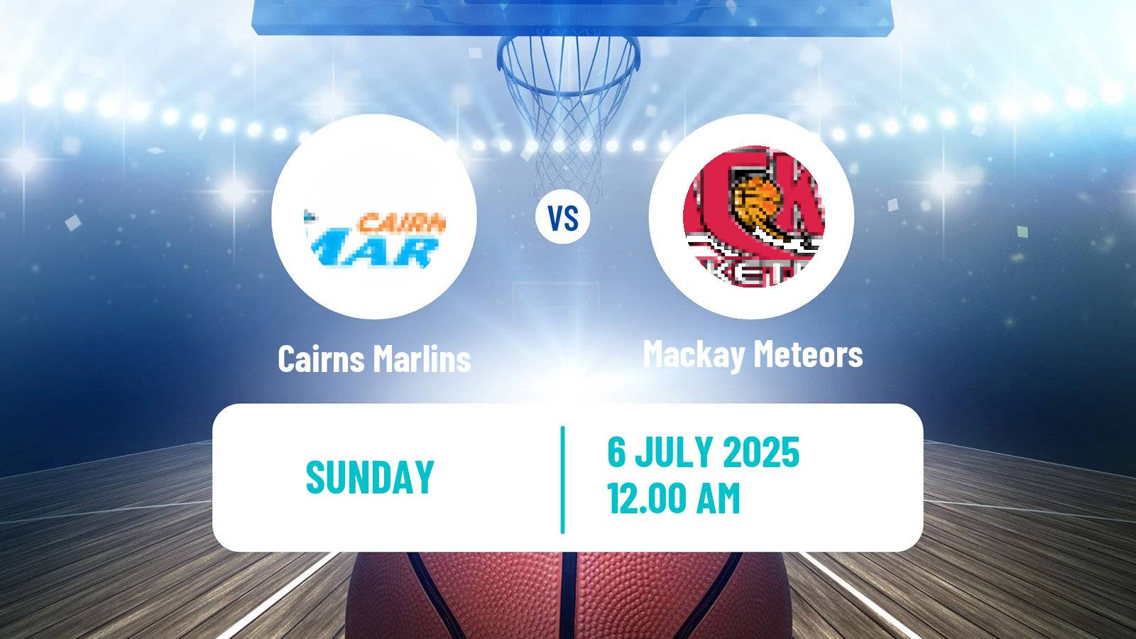Basketball Australian NBL1 North Cairns Marlins - Mackay Meteors