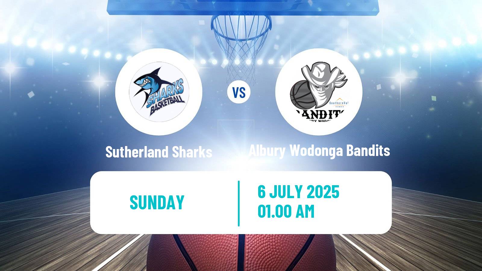 Basketball Australian NBL1 East Sutherland Sharks - Albury Wodonga Bandits