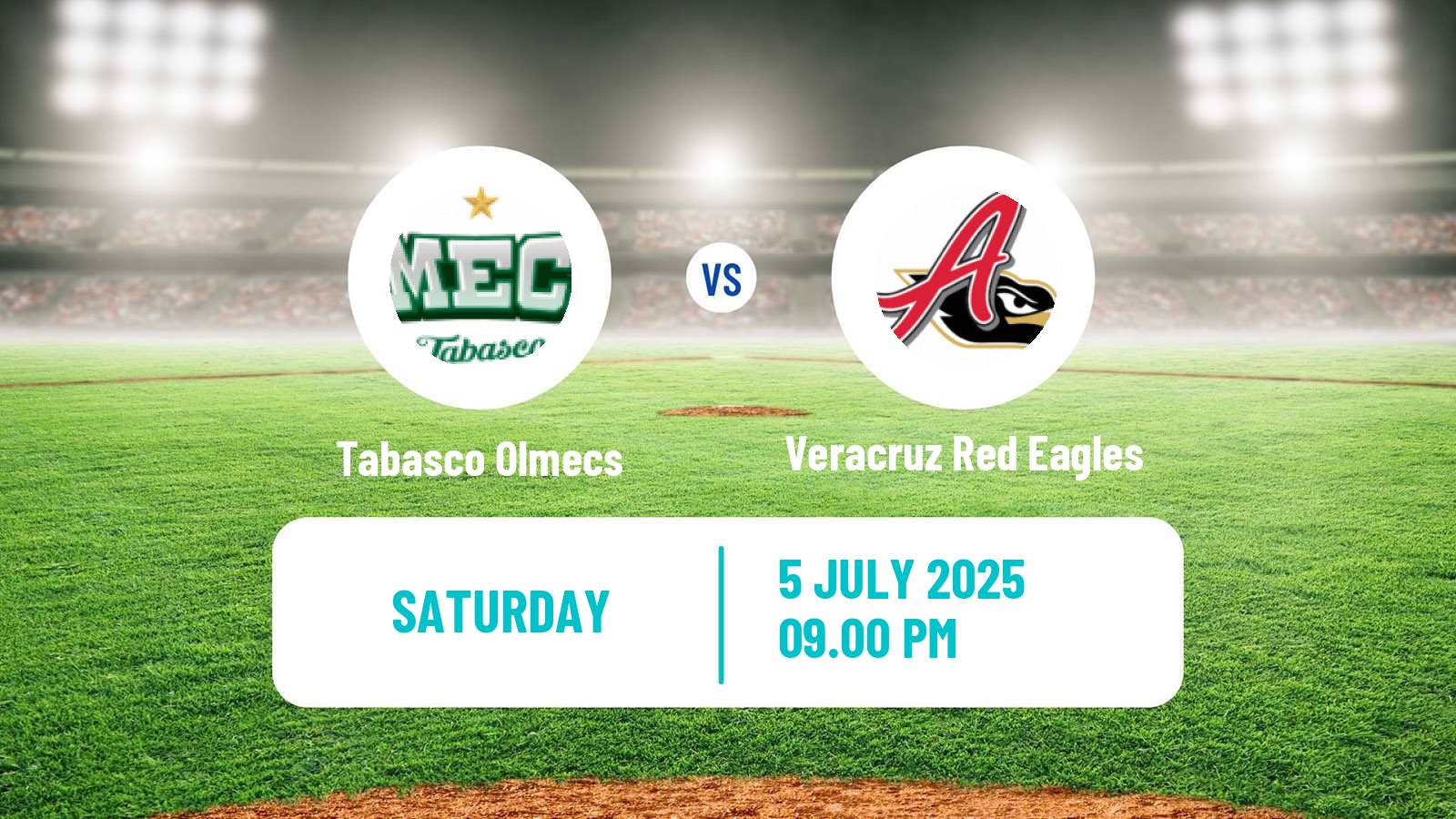 Baseball LMB Tabasco Olmecs - Veracruz Red Eagles