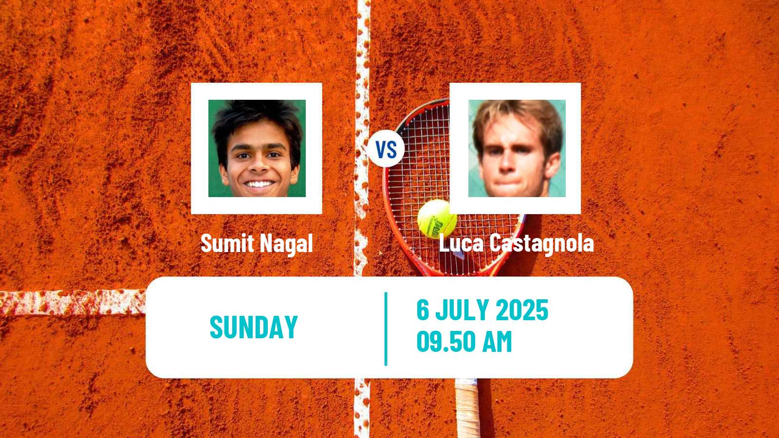 Tennis Trieste Challenger Men Sumit Nagal - Luca Castagnola