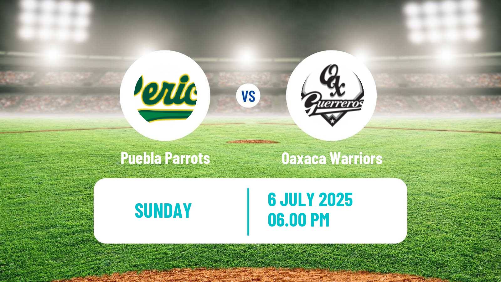 Baseball LMB Puebla Parrots - Oaxaca Warriors