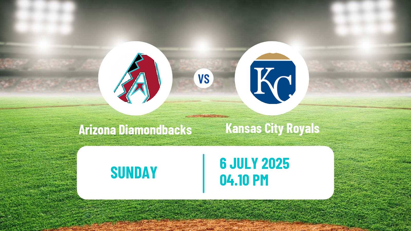 Baseball MLB Arizona Diamondbacks - Kansas City Royals