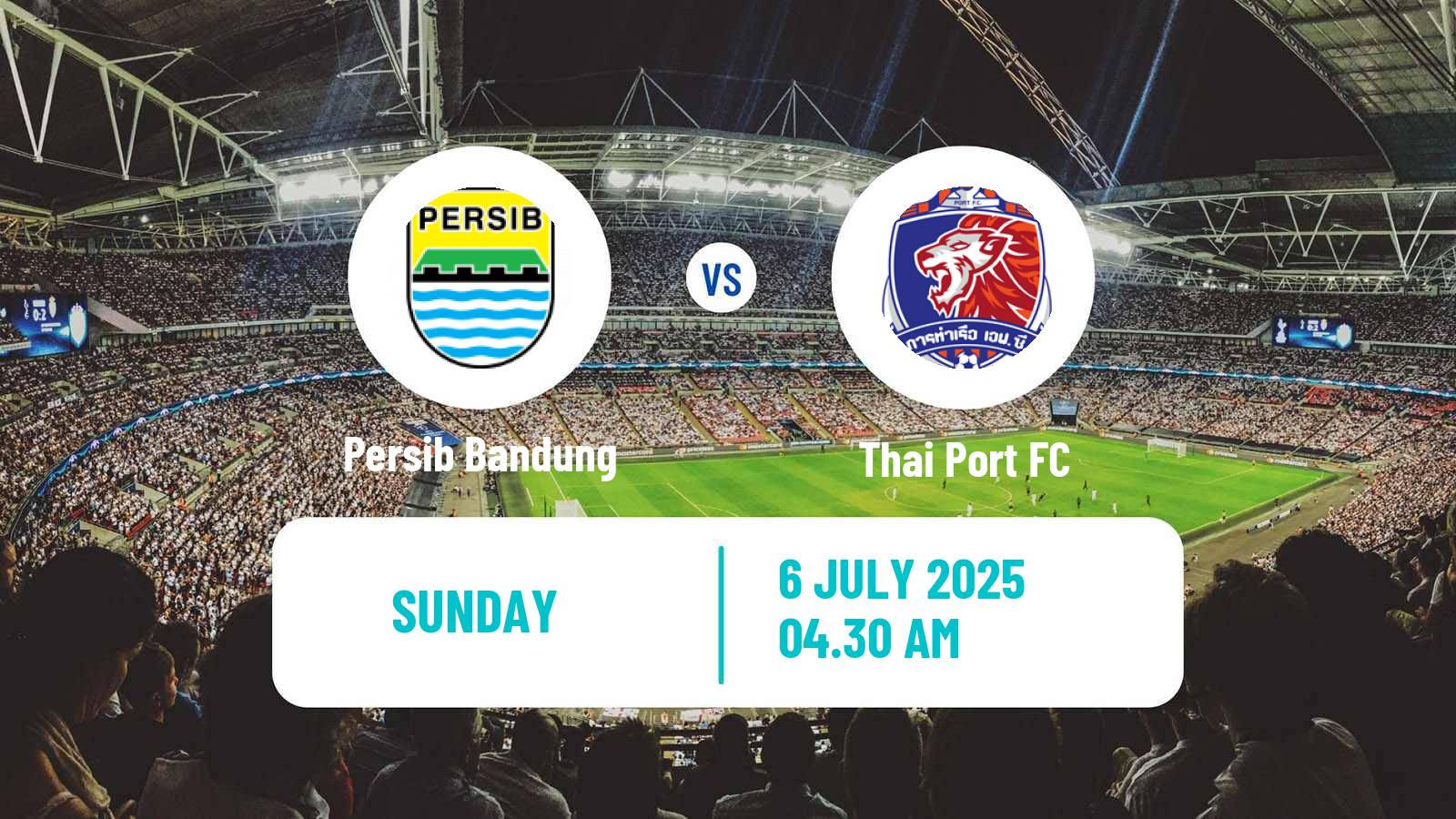 Soccer Indonesian President Cup Persib Bandung - Thai Port