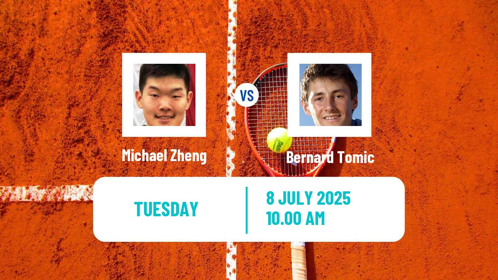 Tennis Newport Challenger Men Michael Zheng - Bernard Tomic