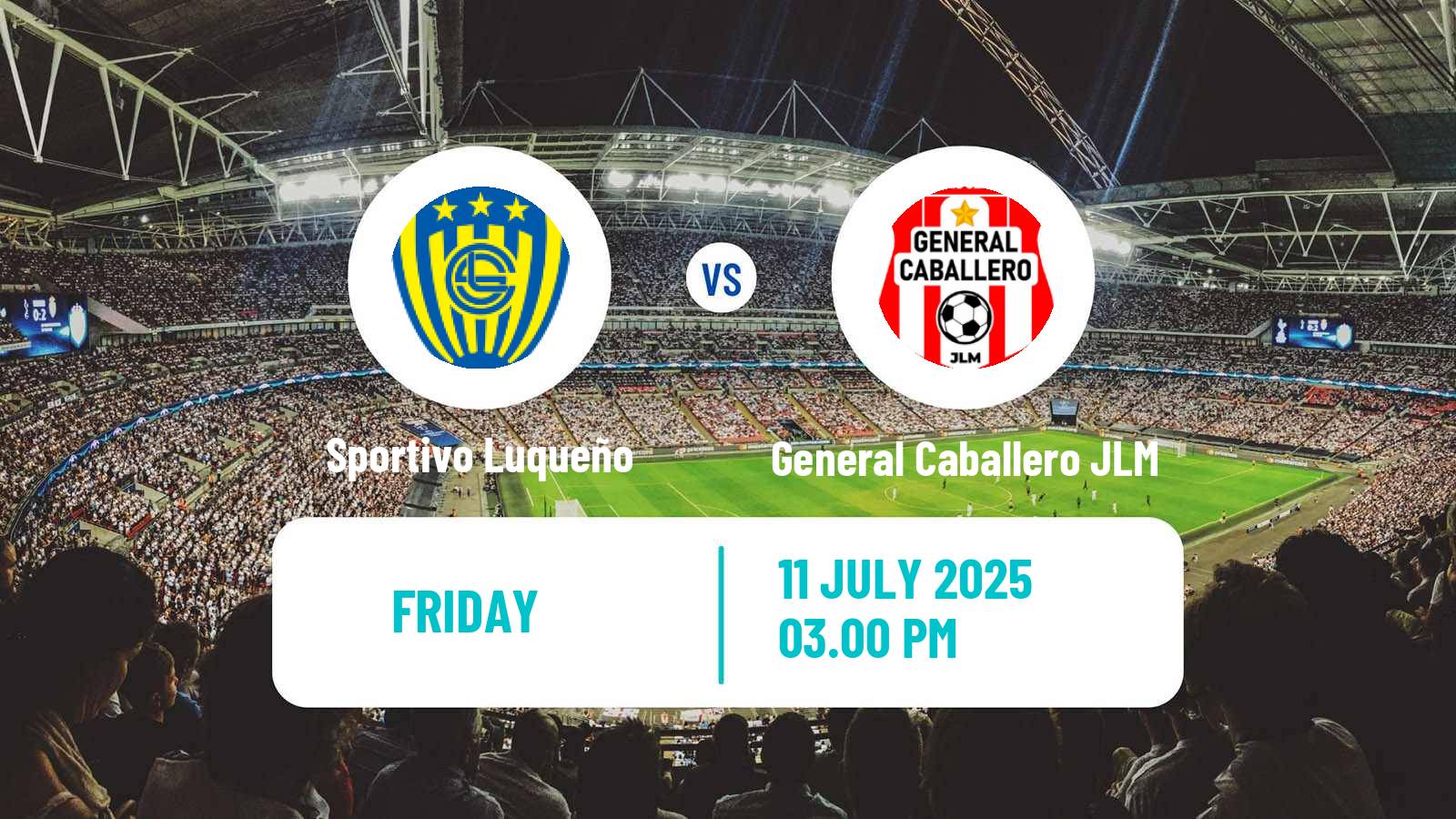 Soccer Paraguayan Primera Division Sportivo Luqueño - General Caballero JLM