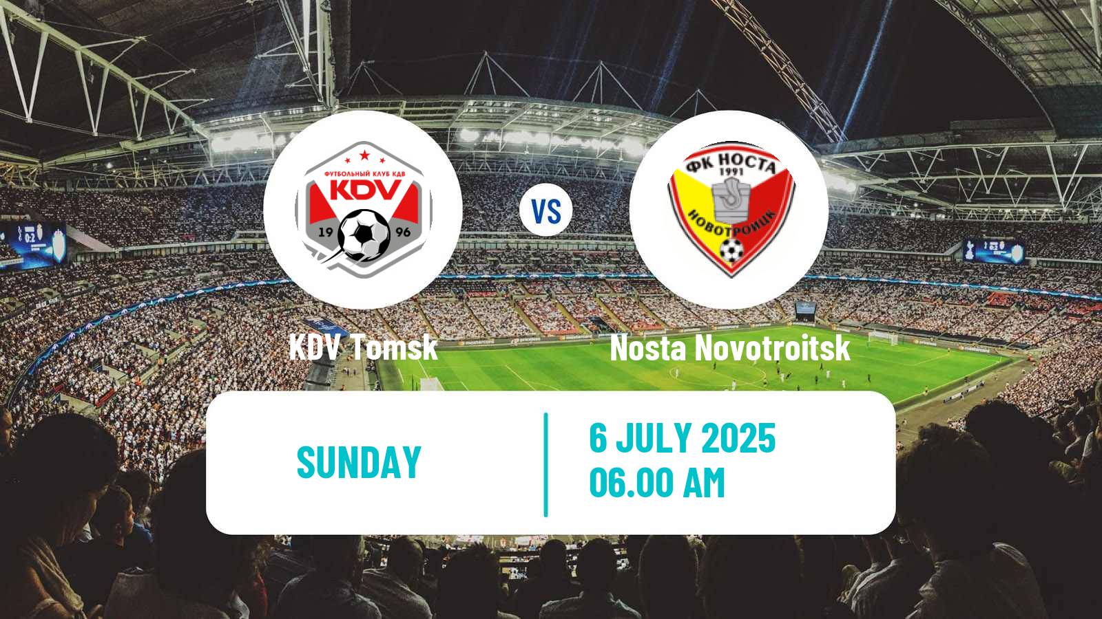 Football  FNL 2 Division B Group 4 KDV Tomsk - Nosta Novotroitsk