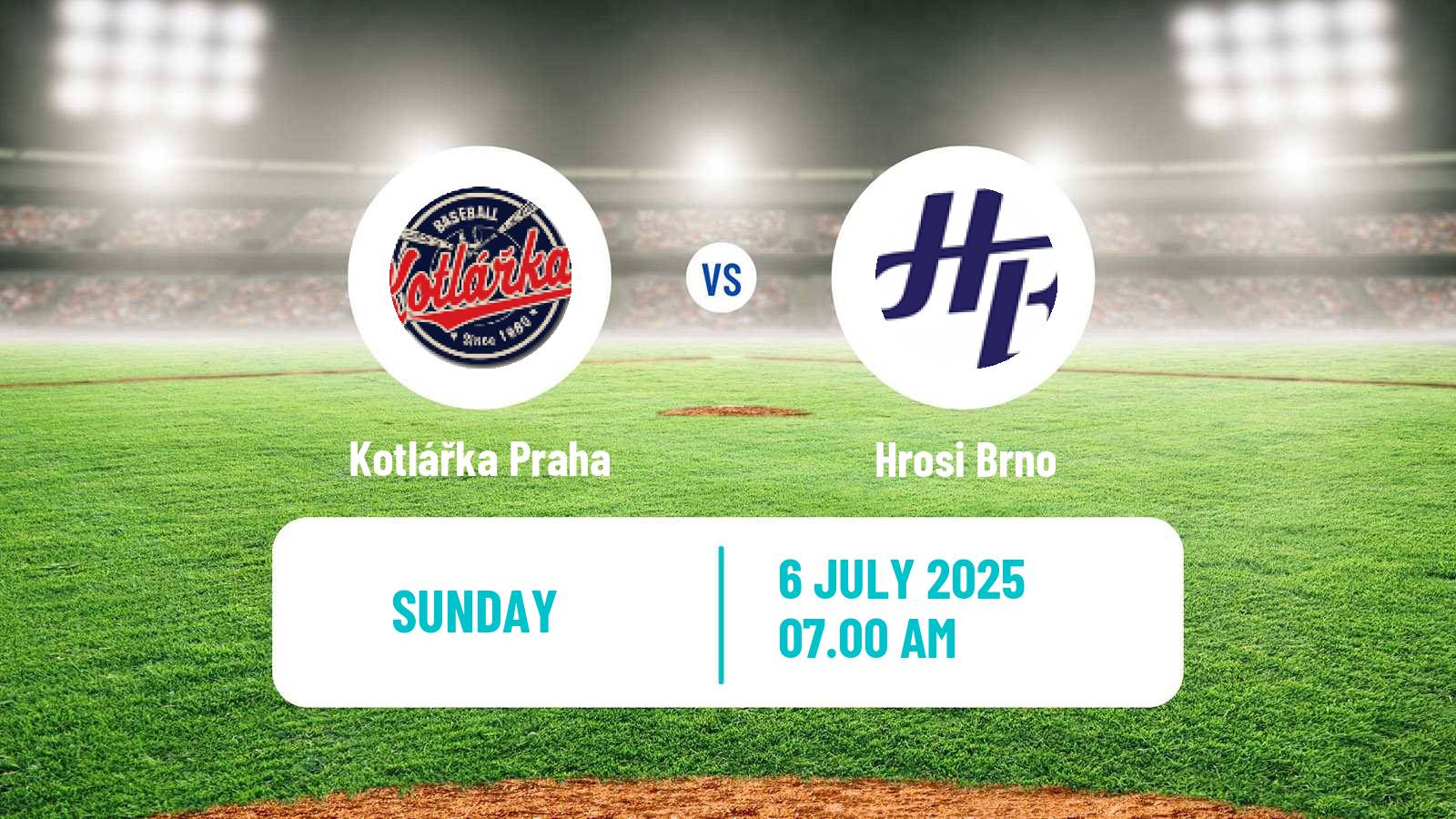 Baseball Czech Extraliga Baseball Kotlářka Praha - Hrosi Brno