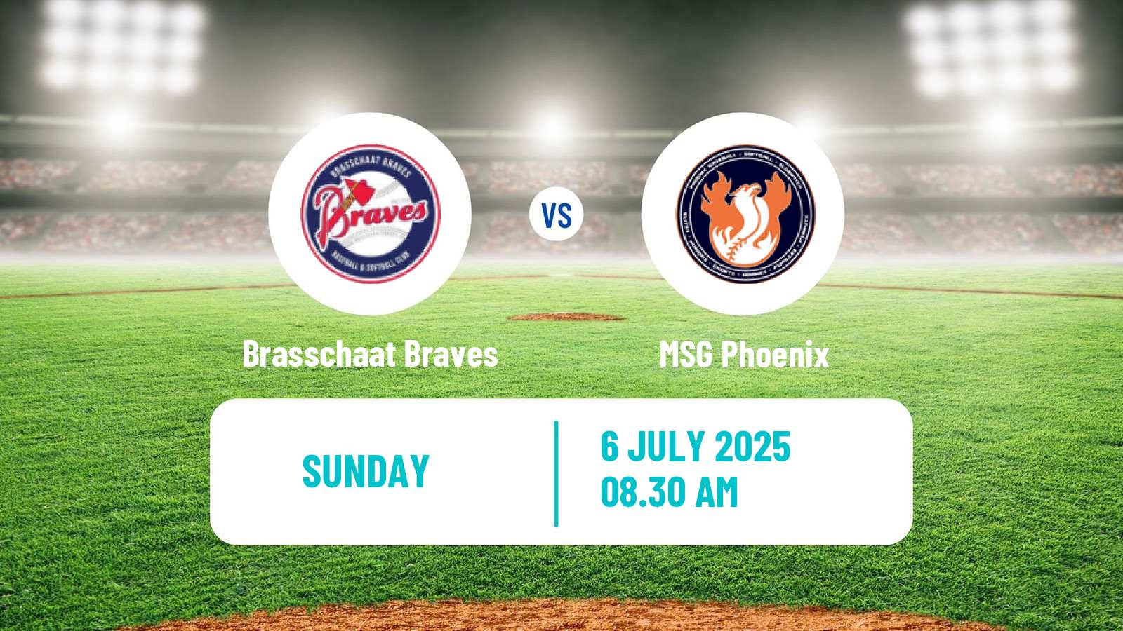 Baseball Belgian Division 1 Baseball Brasschaat Braves - MSG Phoenix