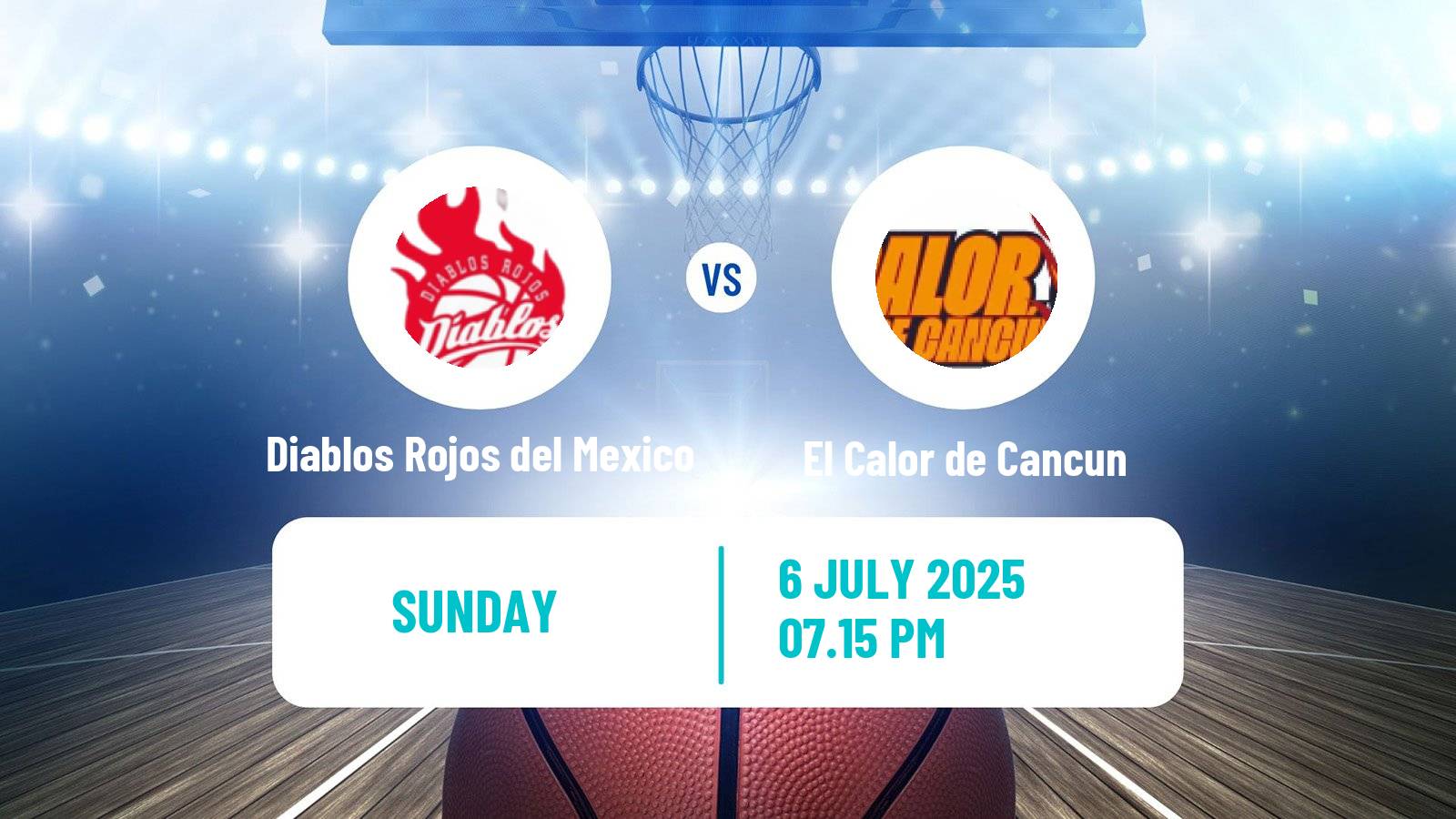 Basketball Mexican LNBP Diablos Rojos del Mexico - El Calor de Cancun