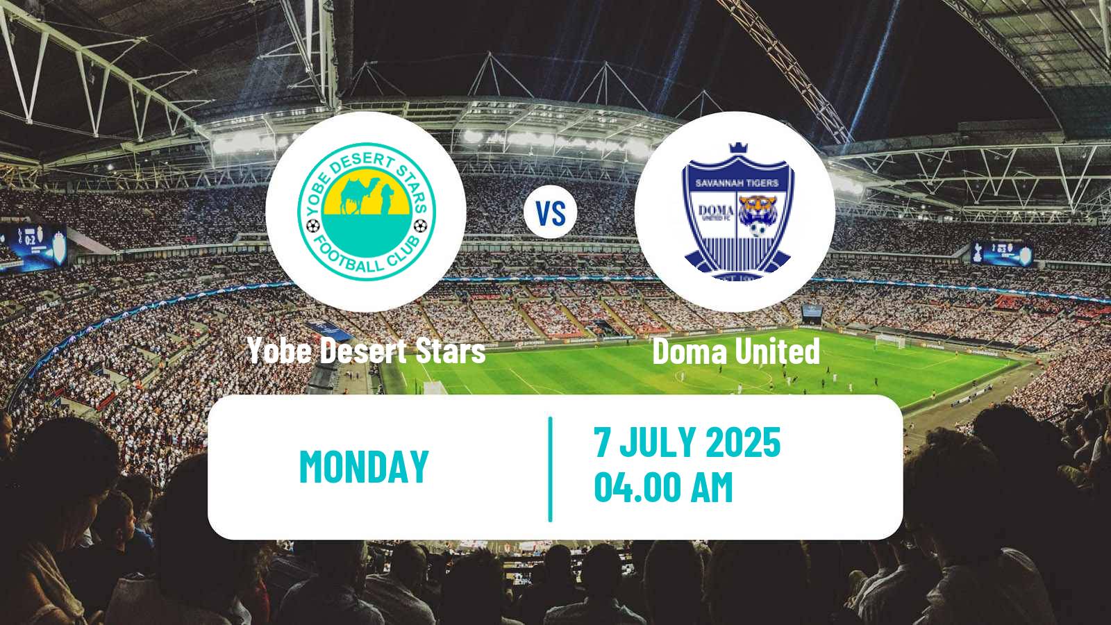 Soccer Nigerian National League Yobe Desert Stars - Doma United